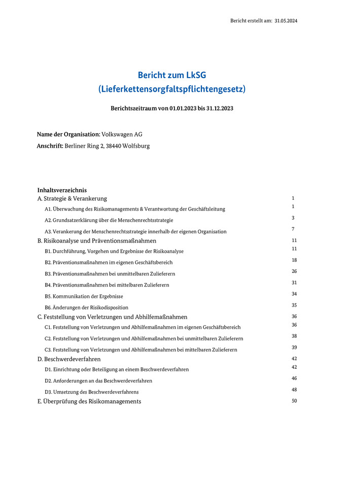 BAFA-Bericht Geschäftsjahr 2023