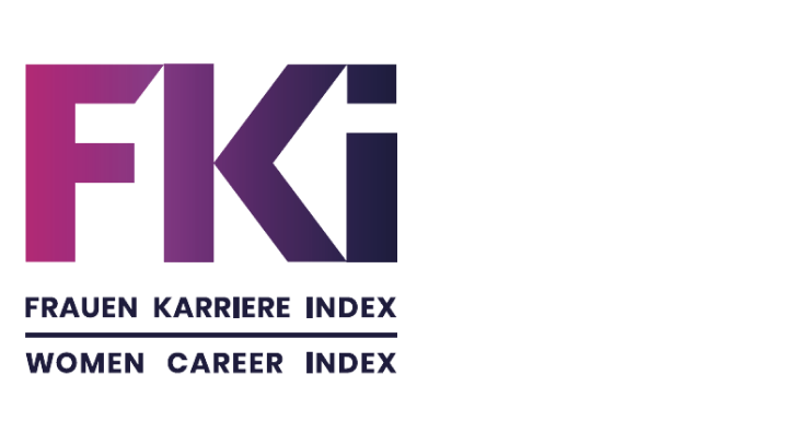 lila-schwarzes Schriftlogo des "Frauen Karriere Index"